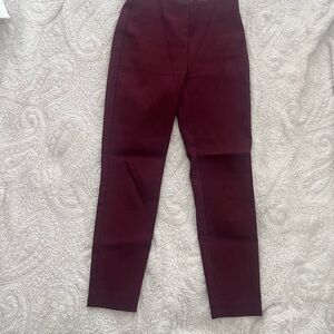 LOFT Burgundy High Waist Skinny Pants 0P
